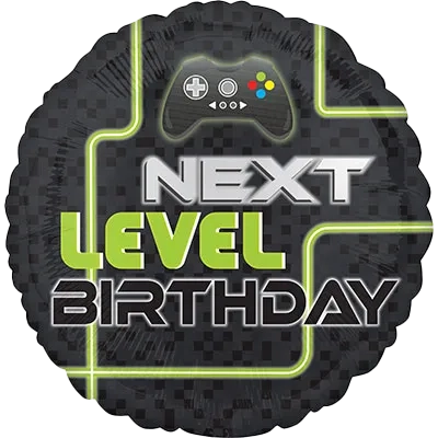 Картинка - 18" шар фольгированный С Днем Рождения Next с Гелием от Большого Праздника. Салюты фейерверки.