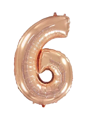 Картинка - Цифра Ф 40" 6 Rose Gold от Большого Праздника. Салюты фейерверки.