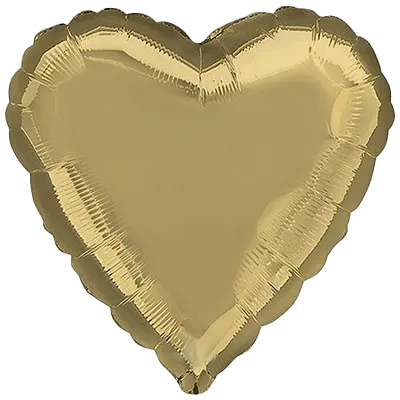 Картинка - 18"-19" Сердце Фольгированное Белое Золото с Гелием от Большого Праздника. Салюты фейерверки.