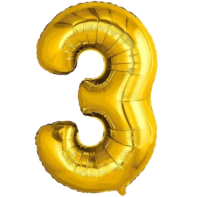 Картинка - Цифра К 40" Gold 3 от Большого Праздника. Салюты фейерверки.