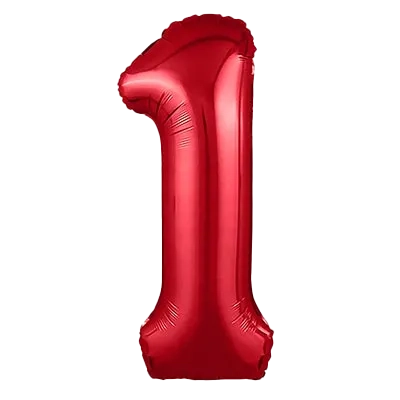 Картинка - Цифра К 40" Red 1 от Большого Праздника. Салюты фейерверки.