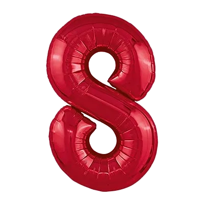 Картинка - Цифра К 40" Red 8 от Большого Праздника. Салюты фейерверки.