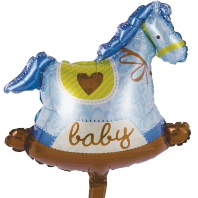 Картинка - Фигура К Качалка Лошадка голубая от Большого Праздника. Салюты фейерверки.