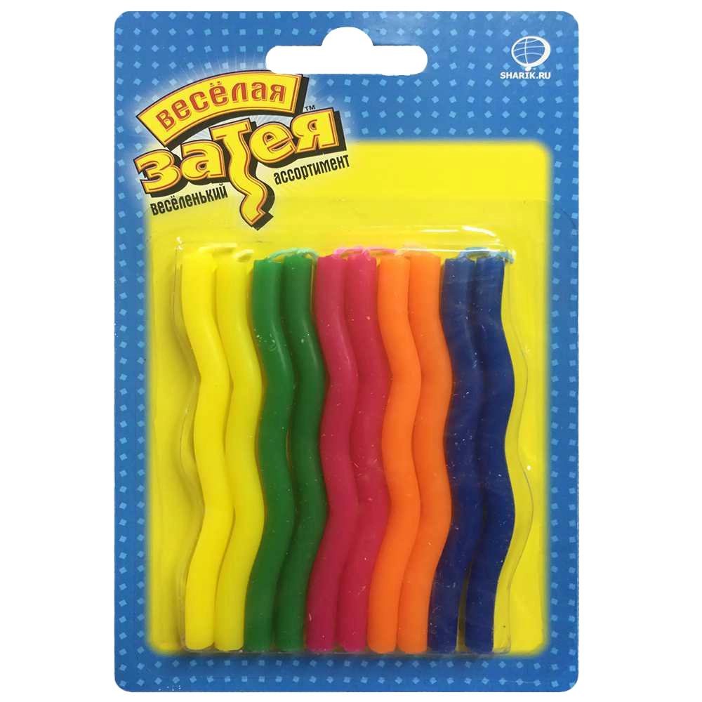 Картинка - Свечи для торта ЗигЗаг 10 шт от Большого Праздника. Салюты фейерверки.