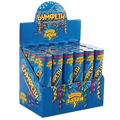 Хлопушка Бумфети 20 см серпантин фол АЭРО