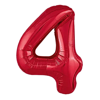 Картинка - Цифра К 40" Red 4  от Большого Праздника. Салюты фейерверки.