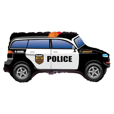 Картинка - Фигура 11 Машина полиция от Большого Праздника. Салюты фейерверки.