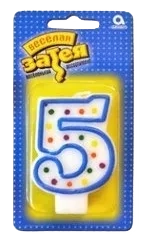 Картинка - Свеча-цифра 7,6 см в ассортименте от Большого Праздника. Салюты фейерверки.