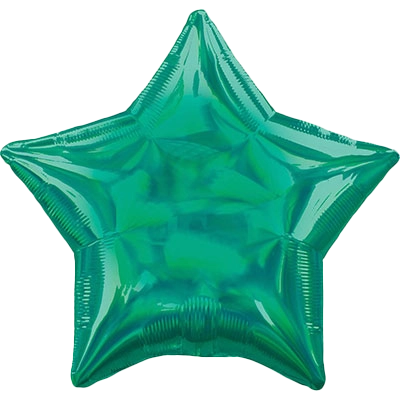 Картинка - 18"-19" Звезда Фольгированная Зеленый с Гелием от Большого Праздника. Салюты фейерверки.