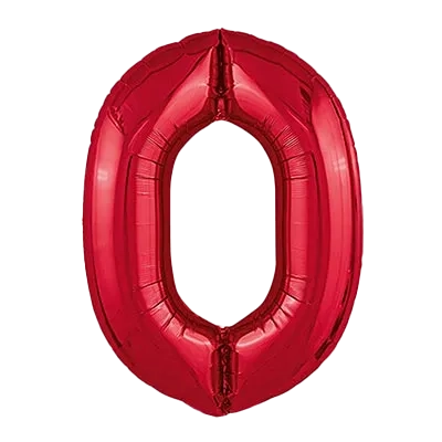 Картинка - Цифра К 40" Red 0 от Большого Праздника. Салюты фейерверки.