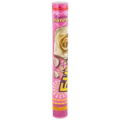 Картинка - Хлопушка БУМФЕТИ 40 см Лепестки роз Белые от Большого Праздника. Салюты фейерверки.