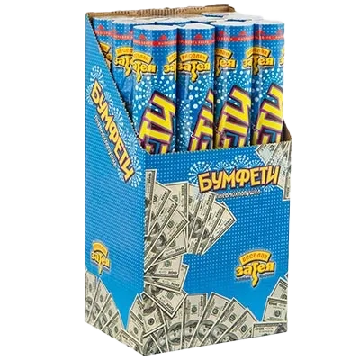 Хлопушка БУМФЕТИ 40см Денежный Дождь Бакс