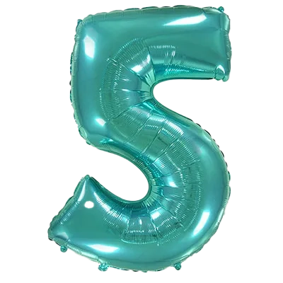 Картинка - Цифра К 40" Сатин Теал в ассортименте от Большого Праздника. Салюты фейерверки.