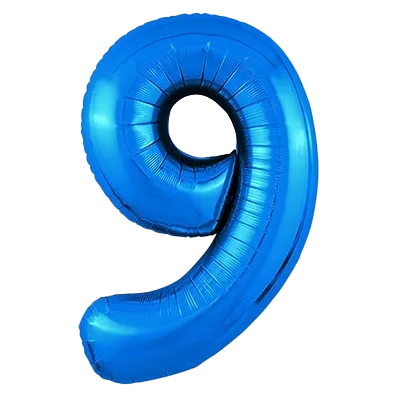 Картинка - Цифра К 40" Blue 9 от Большого Праздника. Салюты фейерверки.