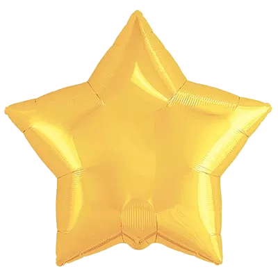 Картинка - 18"-19" Звезда Фольгированная Пастель Желтый с Гелием от Большого Праздника. Салюты фейерверки.