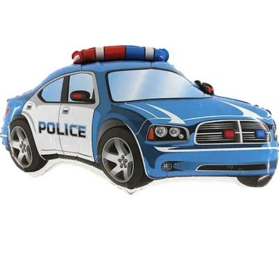 Картинка - Фигура Г Машина Полиция от Большого Праздника. Салюты фейерверки.