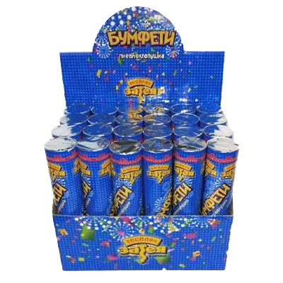 Хлопушка Бумфети 20 см конфетти бумага