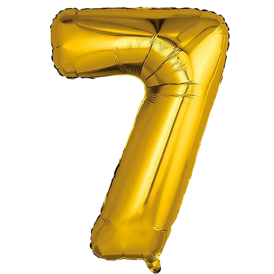 Картинка - Цифра К 40" Gold 7 от Большого Праздника. Салюты фейерверки.