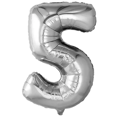 Картинка - Цифра К 40" Silver 5 от Большого Праздника. Салюты фейерверки.