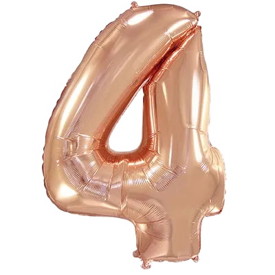 Картинка - Цифра Ф 40" 4 Rose Gold от Большого Праздника. Салюты фейерверки.