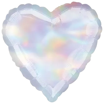 Картинка - 18"-19" Сердце Фольгированное Перламутр с Гелием от Большого Праздника. Салюты фейерверки.