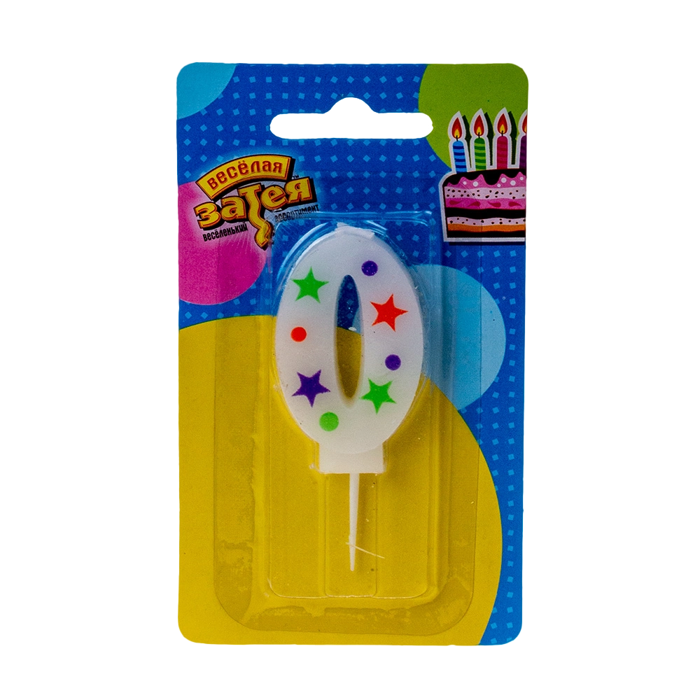 Свеча-цифра Звезды 5 см в ассортименте