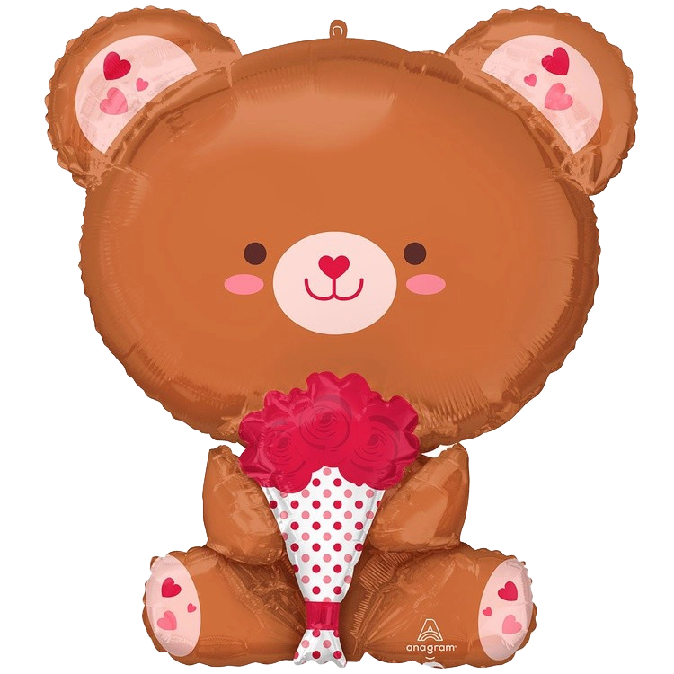 Картинка - Фигура А Р47 Мишка с цветами от Большого Праздника. Салюты фейерверки.