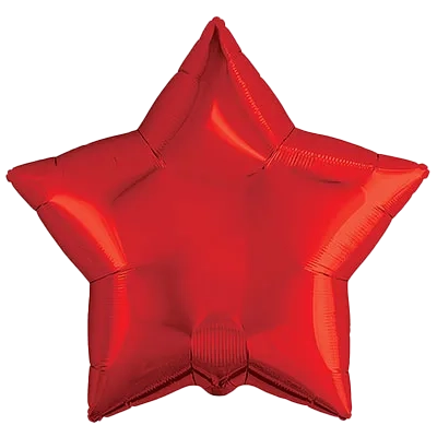 Картинка - 18"-19" Звезда Фольгированная Красный с Гелием от Большого Праздника. Салюты фейерверки.