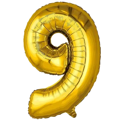 Картинка - Цифра К 40" Gold 9 от Большого Праздника. Салюты фейерверки.