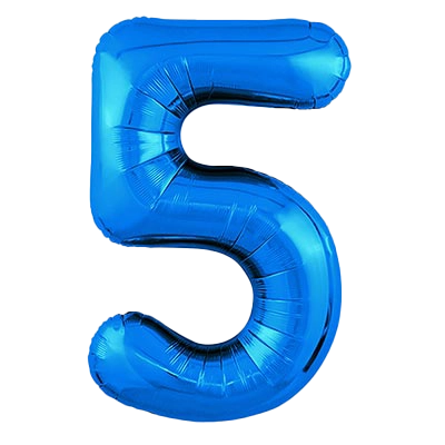 Картинка - Цифра К 40" Blue 5 от Большого Праздника. Салюты фейерверки.