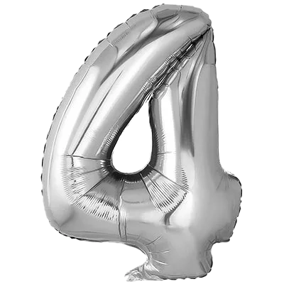 Картинка - Цифра К 40" Silver 4 от Большого Праздника. Салюты фейерверки.