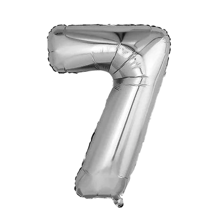 Картинка - Цифра К 40" Silver 7 С Гелием от Большого Праздника. Салюты фейерверки.