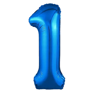 Картинка - Цифра К 40" Blue 1 от Большого Праздника. Салюты фейерверки.