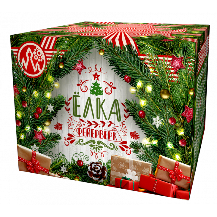 Картинка - Ёлка от Большого Праздника. Салюты фейерверки.