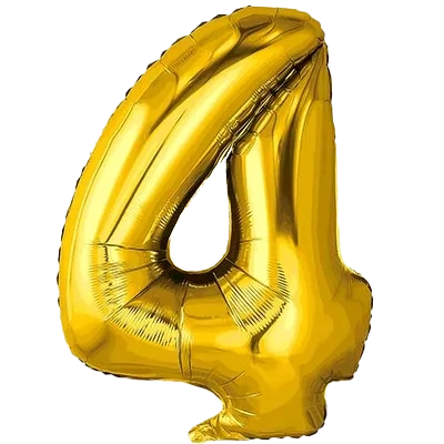 Картинка - Цифра К 40" Gold 4 от Большого Праздника. Салюты фейерверки.